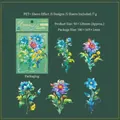 Floral PET stickers with shell light finish for journaling decoration five piece set - Pack of 5 / Enchanting Floral