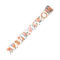 Nastro adesivo decorativo in PET con rose vintage arancioni e rosa per il journaling - Miele Persiano