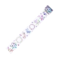 Nastro in PET floreale con motivi ad acquerello viola e blu per decorazione di diari - Nebbia Viola