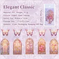 Adesivi per farfalle in PET vintage con lamina d'oro e finitura in pellicola di vetro - Elegante Classico