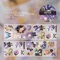 Matte PET washi tape featuring Butterfly Dream floral patterns for journal decoration - Butterfly Dream