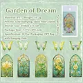 Adesivi farfalla PET Dream Garden con lamina d'oro e finitura in pellicola di vetro - Giardino dei Sogni