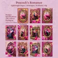 Papel decorativo Rococo Fantasy con 10 patrones vintage de pavo real y rosa para scrapbooking - Amor de Pavo Real