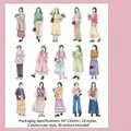 Set d'autocollants en papier washi style japonais avec 15 personnages féminins pour journaux - Livraison Douce
