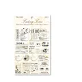 Pegatinas vintage café Fading Time en papel kraft doble para DIY scrapbooking - Tiempo Desvanecido