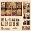 Academic Magic vintage scrapbooking set with 90 pieces of retro paper and stickers - Academic Magic (L1-2-0)