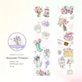 Floral watercolor washi tape Romantic Items 50mm x 2m decorative scrapbooking supplies - Romantic Objects