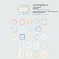 Lace Impression collection hollow paper stickers and notepad set in macaron colors - Lace Impressions