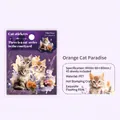 Orange Katze PET-Aufkleber mit Goldprägung und Glitzerfolie Set mit 45 Stück - Oranges Katzenparadies