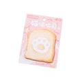 Cat paw toast shaped sticky notes for scrapbooking with 30 sheets in pink cat claw design - Cat Toast