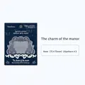 European vintage border note paper set with ten distinct floral patterns 30 sheets - Manor Elegance