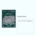 Vintage Garden Party floral frame decorative memo pads 75x75mm with cutout details - Garden Party