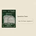 Vintage Sunshine Town border note paper with 30 sheets of green floral frames - Sunshine Town