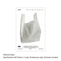Note adesive creative a forma di sacchetto di plastica bianca, formato 80x120mm, 30 fogli - Sacco di Pensieri (W-BLT-677)