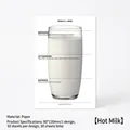 Foglietti adesivi tema Hot Milk 80x120mm con 30 fogli per agende giornaliere creative - Latte Caldo (W-BLT-677)