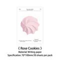 Rose Cookie zelfklevende notities voor journaling met bloemmotieven en 30 vellen schrijfpapier - Rozenkoekje