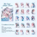PET stickerpakket godinnenthema met schelpgoud afwerking, 40 stuks voor DIY scrapbooking - Droomgodin