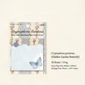 Vintage Cryptophora Gardenia floral sticky notes 30 sheets for journaling DIY - Garden Butterfly
