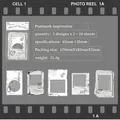 Adesivi in PET a tema francobolli retrò per diari con design di bordi per film vintage - Impressione di Timbro Postale