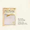 Vintage floral sticky notes for journaling with 30 sheets of grid paper and dried flower designs - Time Traveling