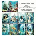 Deep sea theme vintage decorative material paper set with underwater dream illustrations - Deep Sea Secret Realm