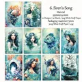 Voice of the Siren vintage fantasy scrapbooking stickers 30 sheets of white kraft paper - Siren's Voice