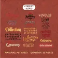 Retro Gothic letter PET stickers with vintage typography for journaling and scrapbooking - Corrupt Blood