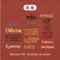 Adesivi per lettere gotiche retrò in PET con tipografia vintage per scrapbooking - Corrupt Blood