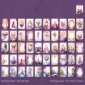 50-piece purple washi sticker set in ballet violet Romantic Preface series - 50 Pieces/Pack / Ballet Purple