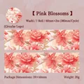 Ruban washi à motif floral rose délicat pour décoration de scrapbooking et journal DIY - Fleurs Roses