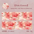 Rosa florales Washi-Tape mit zartem Blumenmuster für DIY-Scrapbooking-Dekorationen - Rosa Blüten