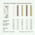 Pegatinas de papel de encaje serie Susurro Verde para scrapbooking con diseño calado láser - Susurros Verdes