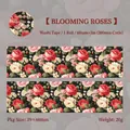Blumiges Washi-Tape im Design Blühende Rose für Scrapbooking und Kunsthandwerk - Rosen in voller Blüte