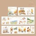 Romantic prologue sticker book with autumn theme watercolor washi paper designs - Autumn Journey