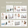 Travel sketchbook washi stickers Warm Winter Snow theme for scrapbooking and collage - Warm Winter Snow