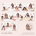 Artistic girl and flower matte PET tape for journal decoration, 65mm x 3m roll - Lazy Time