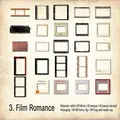 Vintage film slide frame stickers with retro photography style for scrapbooking, 50 pieces - Film Romance