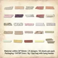 Nostalgic 50pcs vintage hollow scrapbook stickers with English text and grid patterns - Floral Charm