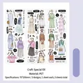 City Stroll PET stickers 3-pack with fashion illustrations and special oil finish - City Wander