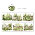 Watercolour garden fence and green plants PET decorative tape for journaling 5CMx2M - In-garden Greenery