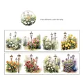 Vintage lamp and rose garden themed PET decorative tape for scrapbooking 5cmx2m - Flower Sea Under Lamp