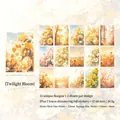 Σετ διακοσμητικού χαρτιού scrapbooking με κίτρινα λουλούδια, συσκευασία 32 φύλλων για τέχνη - Λουλούδια του Λυκόφωτος