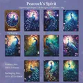 Pfau-Deko-Papierpackung mit 10 handgezeichneten Designs für DIY-Journaling-Zubehör - 30 Stück/Packung / Seele des Pfaus