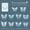 IJskristal vleugel PET stickers met parelmoerglans voor scrapbooking decor - Ijskristal Vleugels