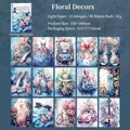 Frühlings-Blumen Bastelpapier Set mit 30 Blatt für DIY Journal und Dekoration - 30 Blatt / Blumenschmuck