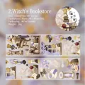 Vintage magic library PET tape with white ink, matte finish, 65mm x 2m decorative roll - Witch's Bookstore