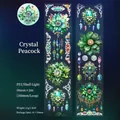 50mm wide Crystal Peacock PET tape with shell light finish and gemstone floral patterns - Crystal Peacock