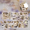 Vintage PET decorative tape with antique items and matte white ink printing - Vintage Trinkets