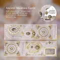 Matte PET washi tape Moonlight Castle design with white ink and vintage gothic patterns - Moon Sea Castle