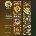 Golden Sun PET tape with shell light effect featuring sunflowers and gems for scrapbooking - Golden Drill Sun